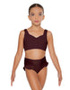 Solid Lycra Sweetheart Crop Top with Strap
