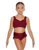 Solid Lycra Sweetheart Crop Top with Strap