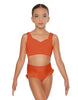 Solid Lycra Sweetheart Crop Top with Strap