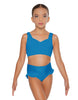 Solid Lycra Sweetheart Crop Top with Strap