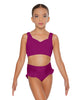 Solid Lycra Sweetheart Crop Top with Strap