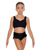 Solid Lycra Sweetheart Crop Top with Strap