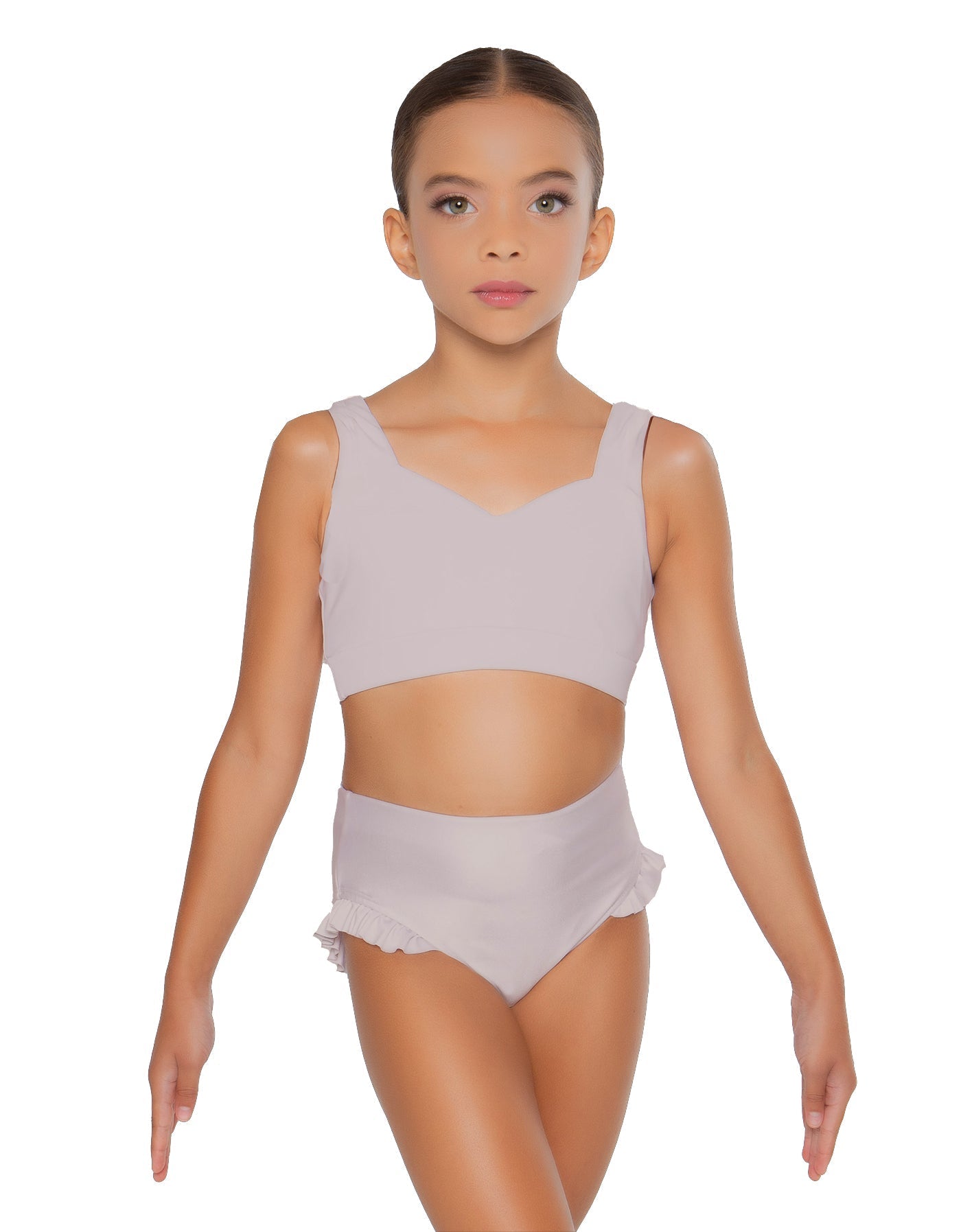 Solid Lycra Sweetheart Crop Top with Strap