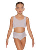 Solid Lycra Sweetheart Crop Top with Strap