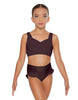 Solid Lycra Sweetheart Crop Top with Strap