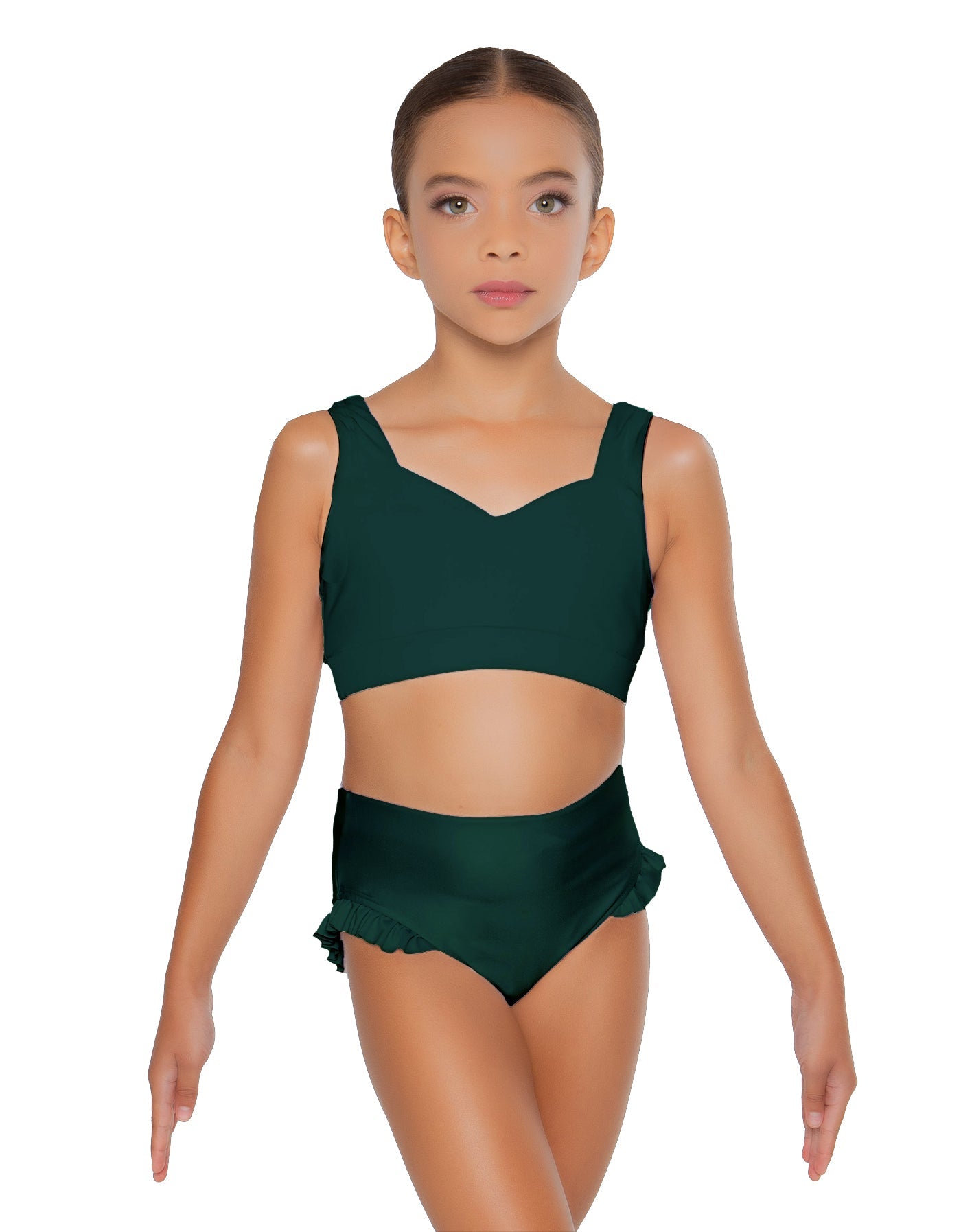 Solid Lycra Sweetheart Crop Top with Strap