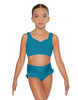 Solid Lycra Sweetheart Crop Top with Strap
