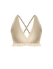 Solid Lycra V Bra with Ruffles