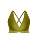 Solid Lycra V Bra with Ruffles