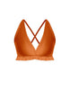 Solid Lycra V Bra with Ruffles