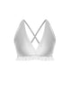 Solid Lycra V Bra with Ruffles