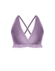 Solid Lycra V Bra with Ruffles