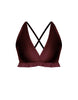 Solid Lycra V Bra with Ruffles
