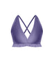 Solid Lycra V Bra with Ruffles