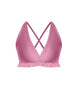 Solid Lycra V Bra with Ruffles