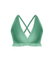 Solid Lycra V Bra with Ruffles
