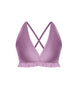Solid Lycra V Bra with Ruffles