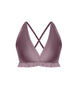 Solid Lycra V Bra with Ruffles
