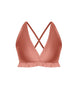 Solid Lycra V Bra with Ruffles