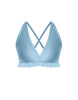 Solid Lycra V Bra with Ruffles
