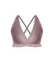 Solid Lycra V Bra with Ruffles