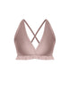 Solid Lycra V Bra with Ruffles