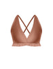 Solid Lycra V Bra with Ruffles