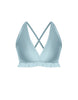 Solid Lycra V Bra with Ruffles