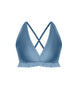 Solid Lycra V Bra with Ruffles