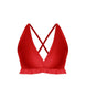 Solid Lycra V Bra with Ruffles