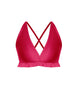 Solid Lycra V Bra with Ruffles