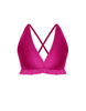 Solid Lycra V Bra with Ruffles