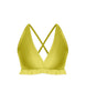 Solid Lycra V Bra with Ruffles