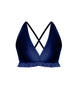 Solid Lycra V Bra with Ruffles