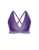 Solid Lycra V Bra with Ruffles