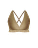 Solid Lycra V Bra with Ruffles