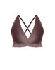 Solid Lycra V Bra with Ruffles