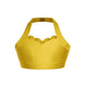 Solid Lycra Halter Sweetheart Bra with Ruffle