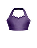 Solid Lycra Halter Sweetheart Bra with Ruffle