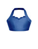 Solid Lycra Halter Sweetheart Bra with Ruffle