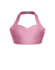 Solid Lycra Halter Sweetheart Bra