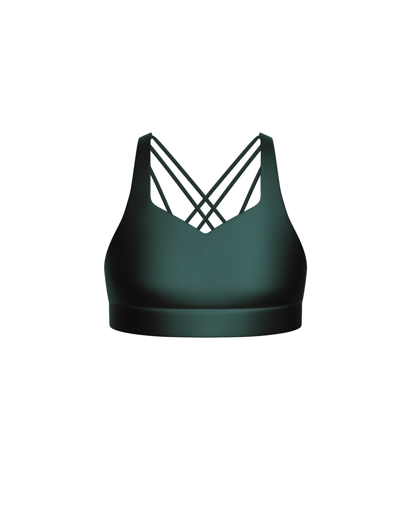 Solid Lycra Sweetheart Crop