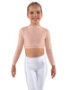 Solid Lycra LS Crew Neck Crop Top