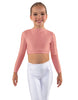 Solid Lycra LS Crew Neck Crop Top