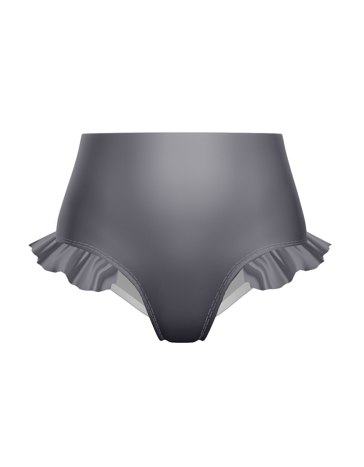 Solid Lycra High Rise Panty with Ruffle
