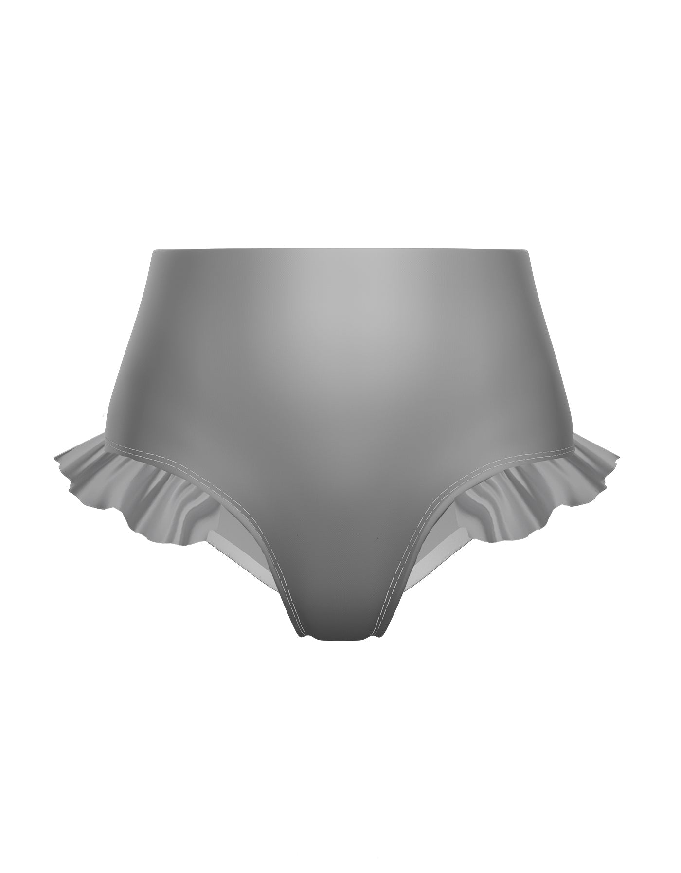 Solid Lycra High Rise Panty with Ruffle