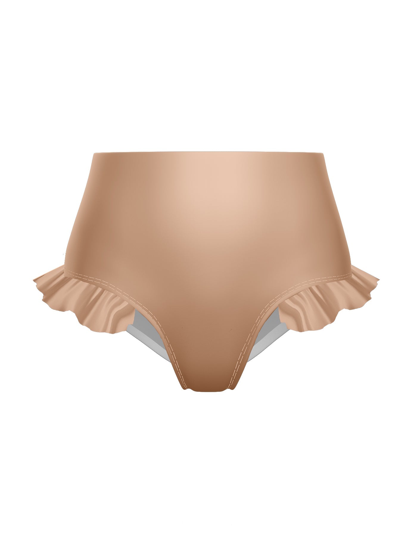 Solid Lycra High Rise Panty with Ruffle