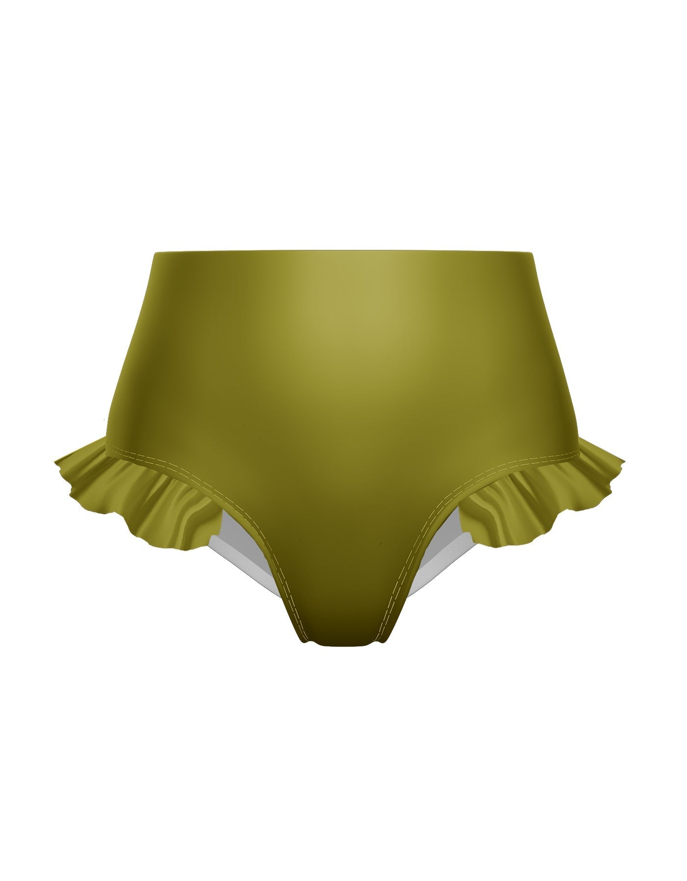 Solid Lycra High Rise Panty with Ruffle