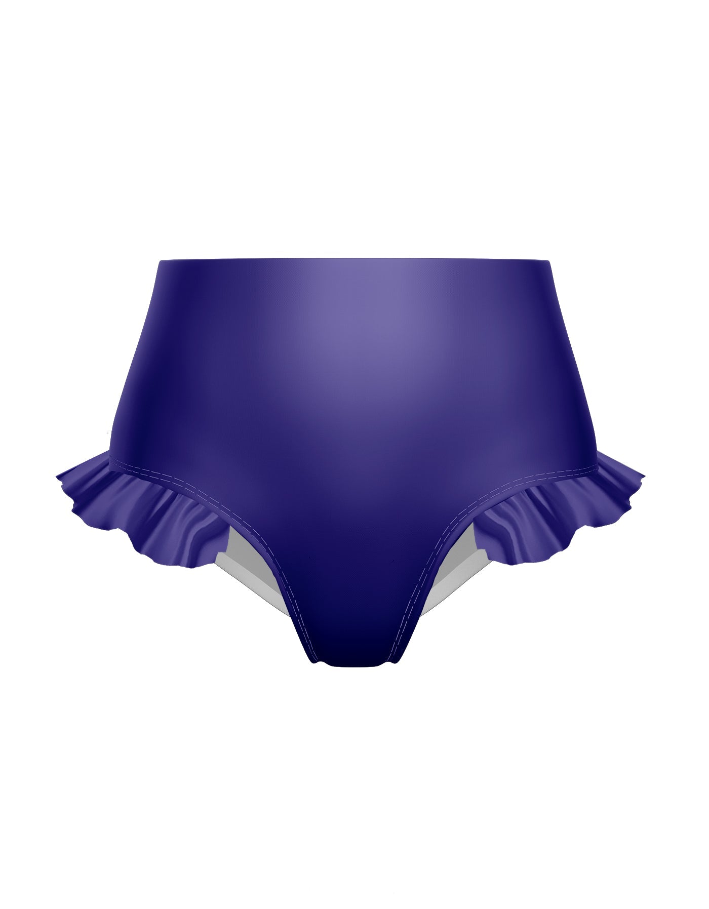 Solid Lycra High Rise Panty with Ruffle