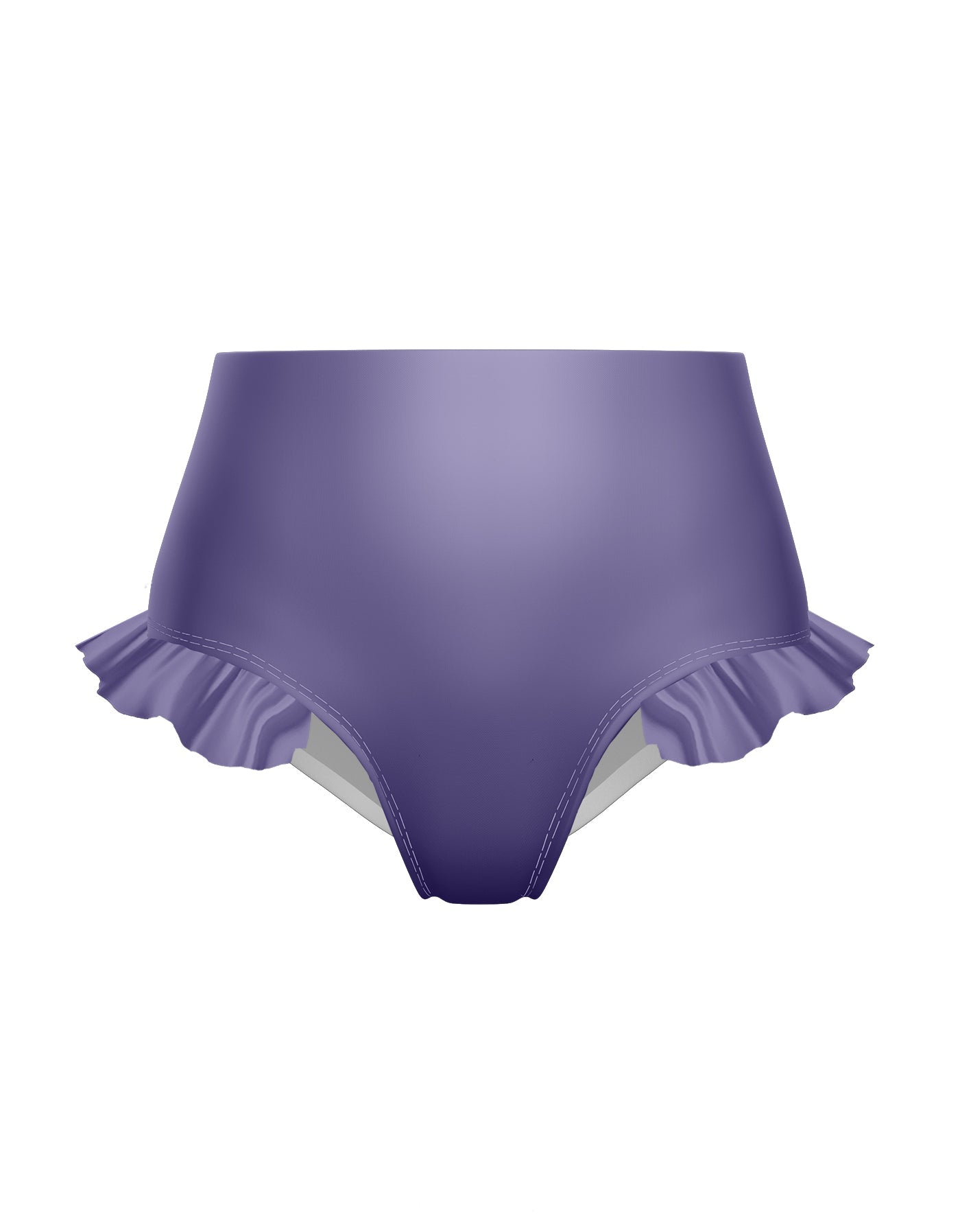 Solid Lycra High Rise Panty with Ruffle